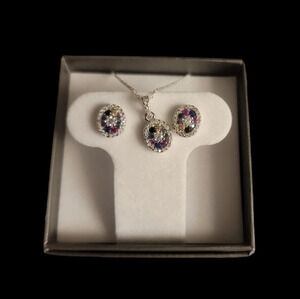 Sterling SILVER Necklace and earrings set